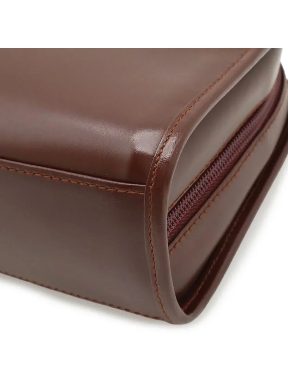 Cartier Must Line Clutch Leather Bordeaux Red Gold